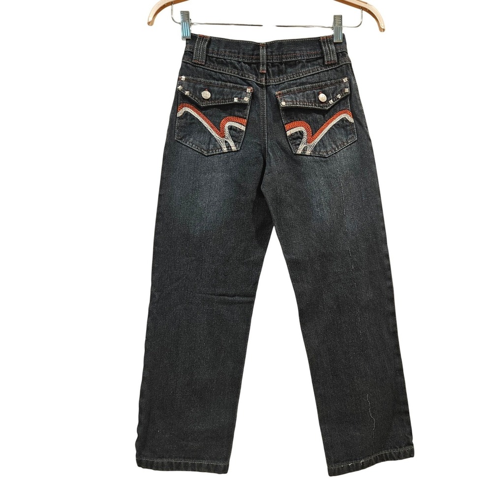 Quad Seven Kids Jeans Size 10 Dark Wash Embellished Pockets Denim‎